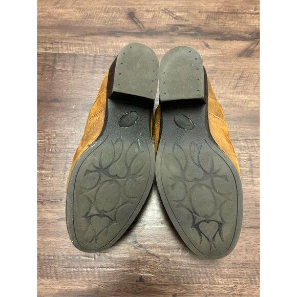 BOC Born Shoes Camel Brown Oiled Nubuck Distressed Leather Shooties, Sz 8.5 - Picture 3 of 9